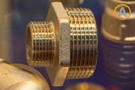 Plano a detalle de una pieza de niple de bronce