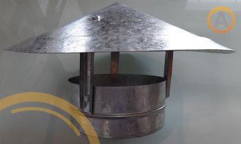 sombrero de lámina galvanizada