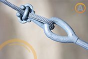 Plano a detalle de una pieza de guardacabo de acero para cable