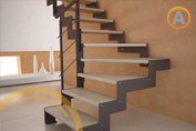 Solera siendo usada en una escalera