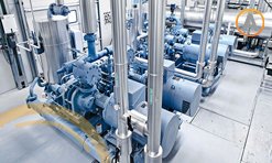 Sistema de tubería de acero utilizada en una sala de climatización mecánica