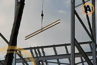 Viga de acero utilizada en una construcción
